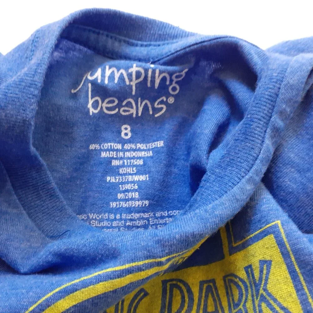 Jumping Beans Boys Jurassic Park T-Shirt Long Sleeve Dinosaur Blue 8